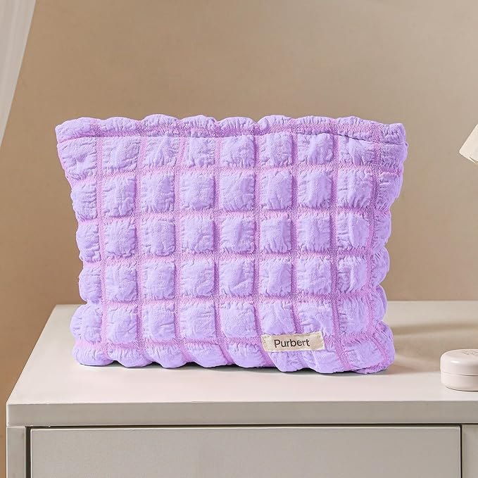 Purbert Bubble Cloud Makeup Bag - Large Capacity Travel Cosmetic Organizer