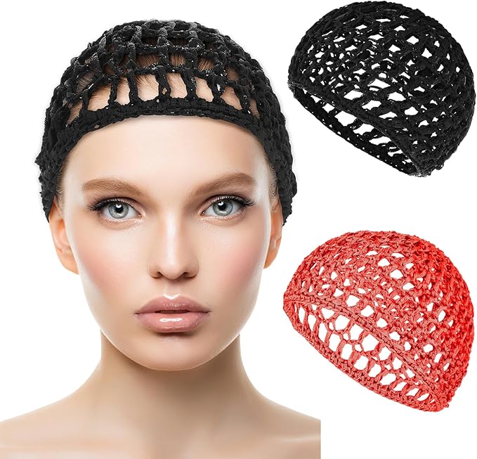 Wig Cap Thick Long Hair Caps Adjustable Net Mesh Braided Weaving Making Crochet Sew Weave Fishnet Grip Headband
