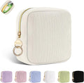 Playexen Period Bag for Purse, Corduroy Sanitary Napkin Storage Bag, Beige