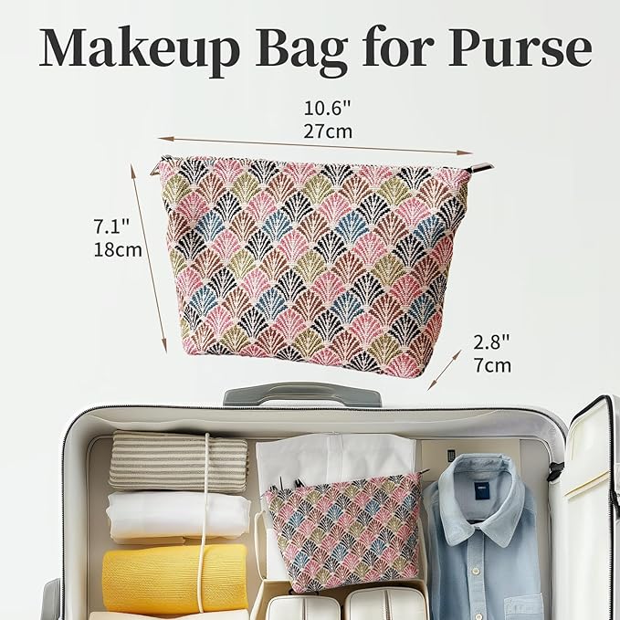 itgowisa Diamond Makeup Bag for Women,Travel Makeup Pouch Purse Organizer
