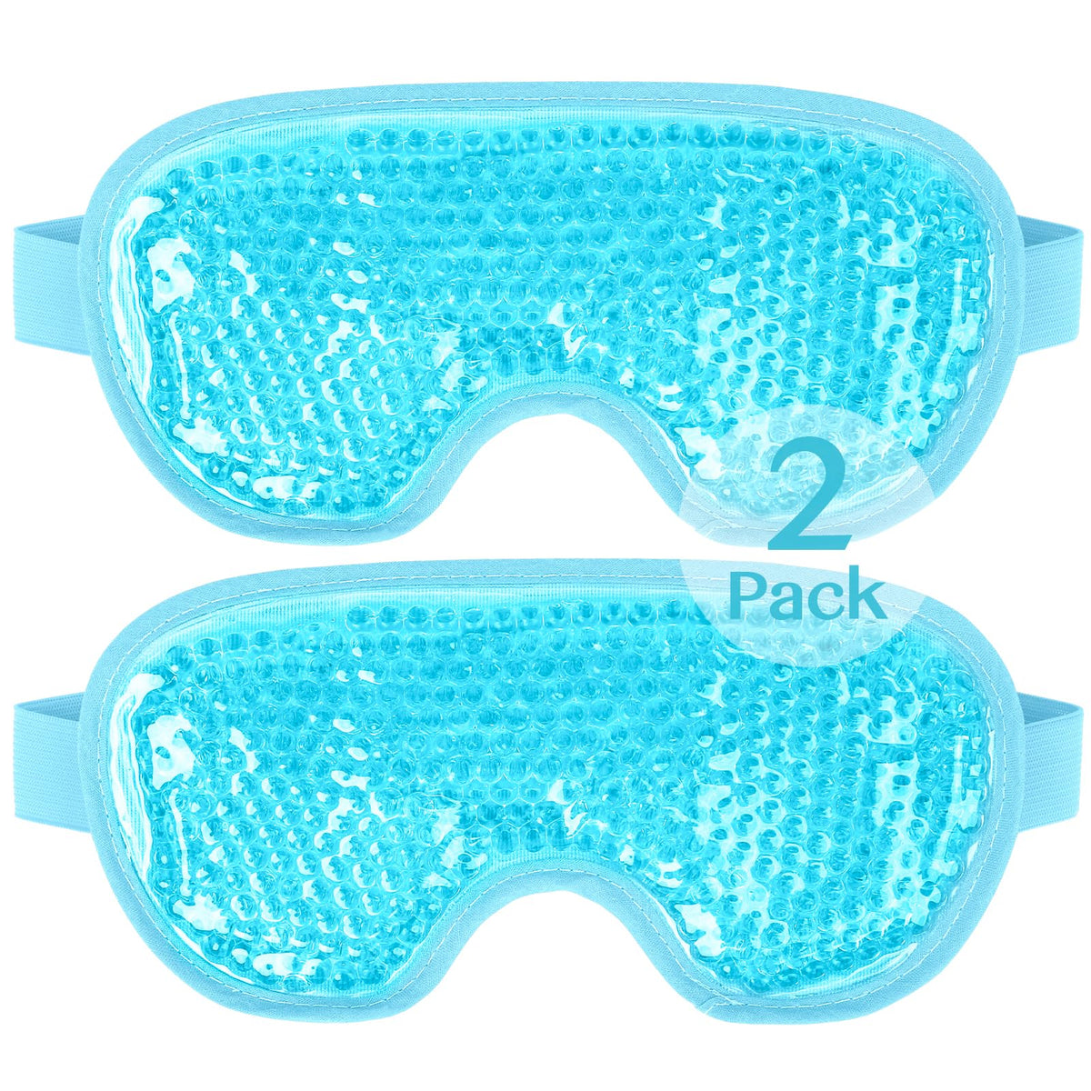 NEWGO Cooling Eye Mask for After Surgery, Face Ice Pack, 2 Pack, Blue
