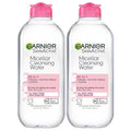 Garnier Micellar Water, Hydrating Facial Cleanser & Makeup Remover, Suitable for Sensitive Skin, Vegan, Cruelty Free, 13.5 Fl Oz (400mL), 2 Count