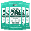 No-Rinse Body Wipes for Adults – XL Ultra Thick Bathing Wipes, Unscented with Aloe & Vitamin E, Hypoallergenic Full Body Washcloths for Women, Men & Elderly, Travel & Camping (50 Count)