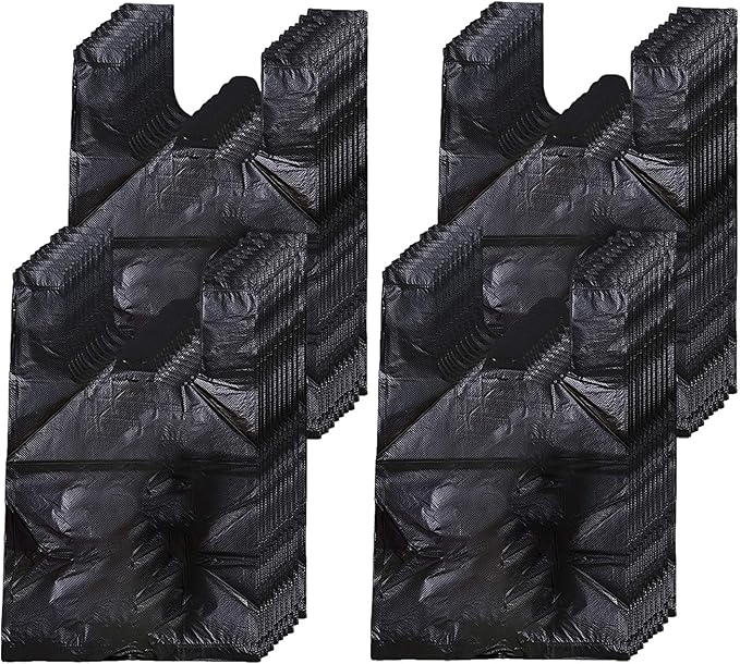 Sanitary Napkin Disposal Bags, 400 PCS Personal Disposal Bags for Women Trash Bags with Handle for Feminine Hygiene Product - Black
