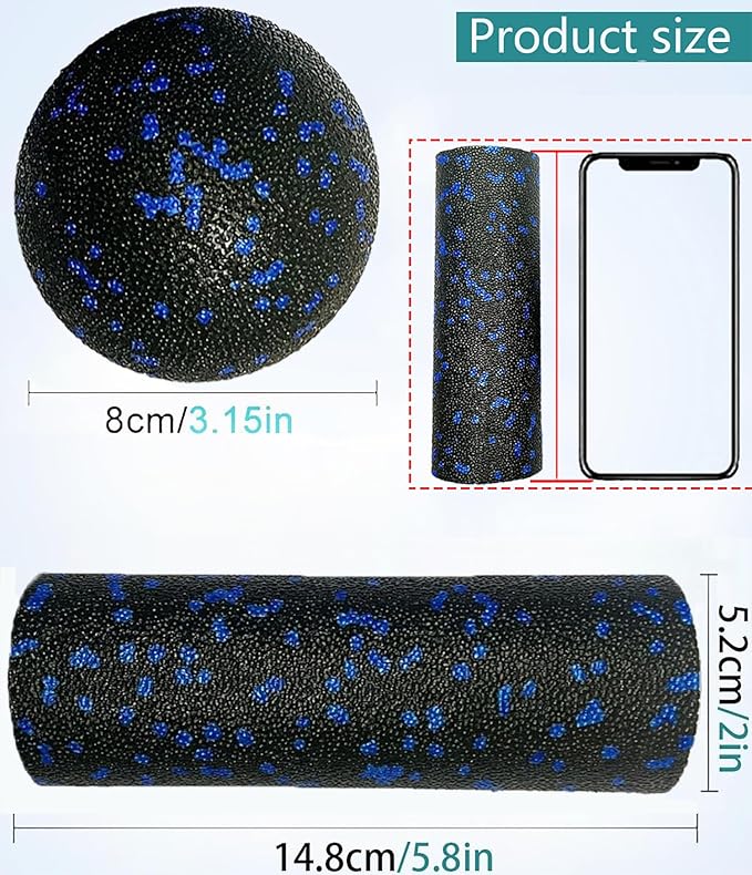 XCZGSW Mini Foam Roller, High Density Massage Tool for Physical Therapy