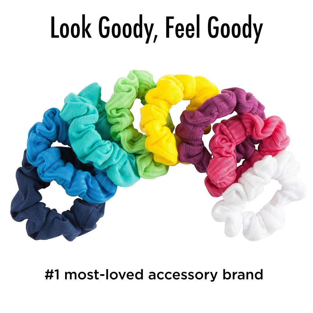 Goody Ouchless Womens Hair Scrunchie - 8 Count, Neutral - Suitable for All Hair Types - Pain-Free Hair Accessories for Women Perfect for Long Lasting Braids, Ponytails and More