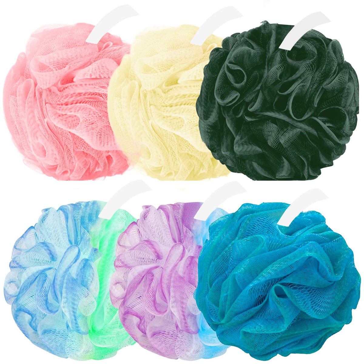 Amazerbst loofah,6 Pack Shower loofah loofah Sponge,Bath Sponge Body Scrubber for Women and Men