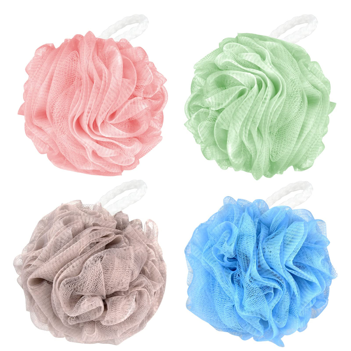 Chuya Bath Loofahs Sponges 80g XL Size,4 Pack Shower Sponge Exfoliating