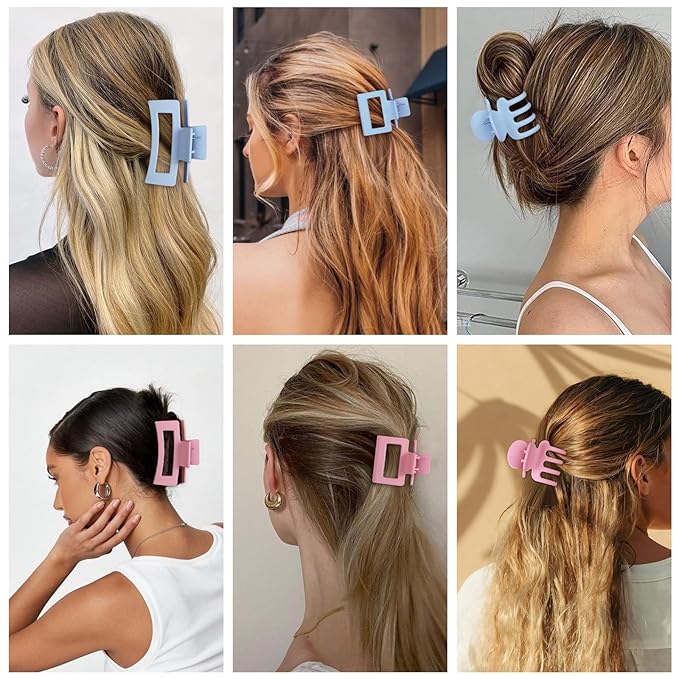SMKSL 3 Styles Hair Clips for Women Small Medium Big Claw Clips for Thin Thick Hair 12 Pcs Hair Claw Clips Hair Clips Combination Hair Accessories for Women (Colorful)