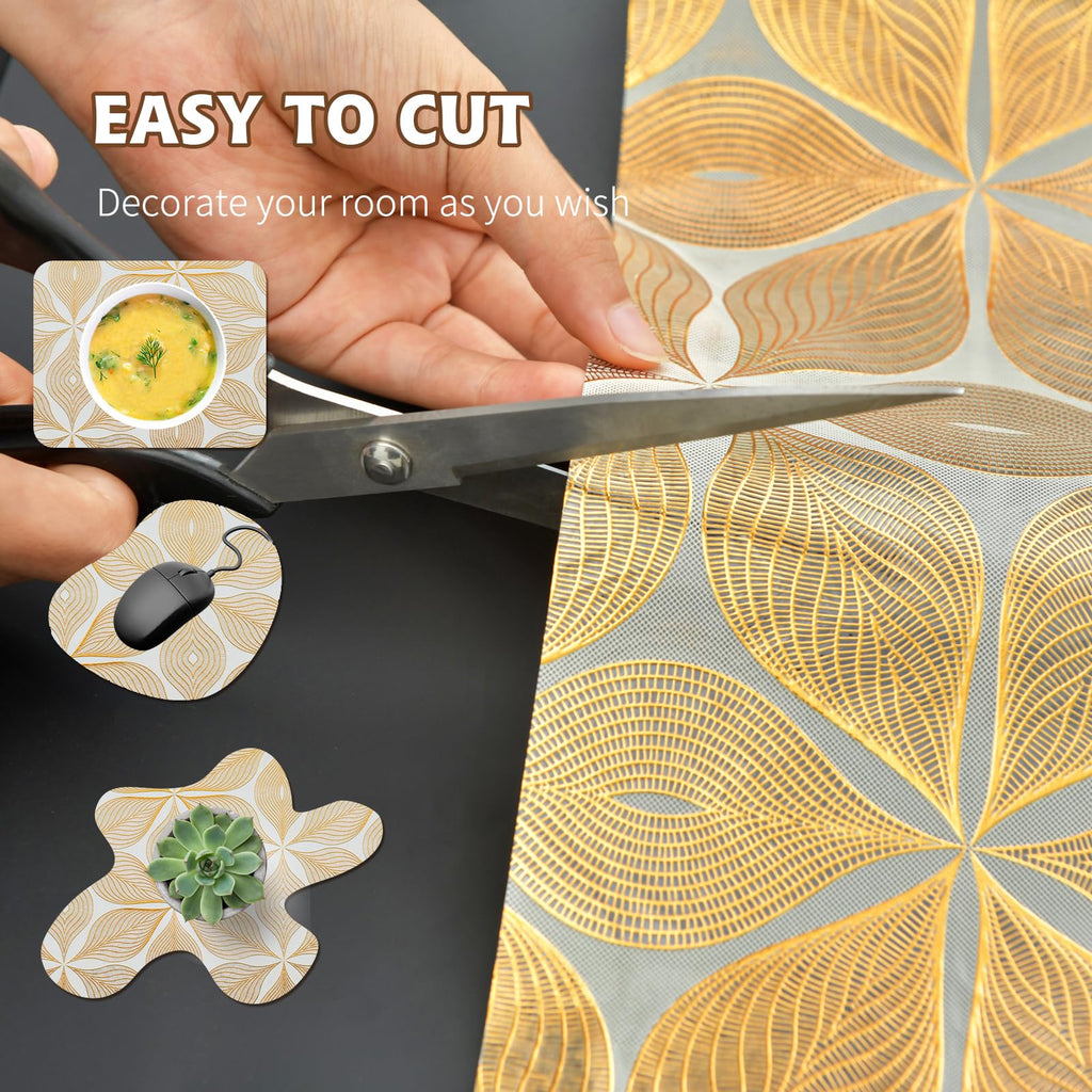 Drawer and Shelf Liner for Kitchen Cabinet,Non-Adhesive Waterproof