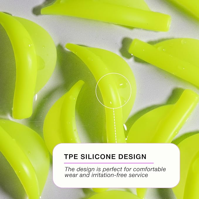 Curacoro Lash Lift Shields, 10 Pcs/5 Sizes Reusable Silicone Rods