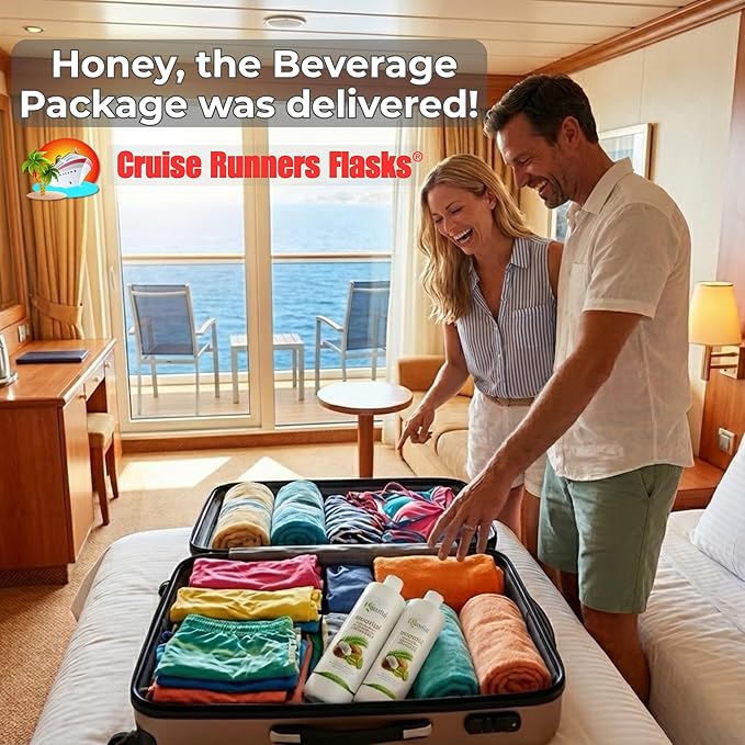 Fake Shampoo & Conditioner By CRUISE RUNNERS Hidden Liquor Alcohol Flasks For Booze Cruise Enjoy Rum Runners 4 Bottles