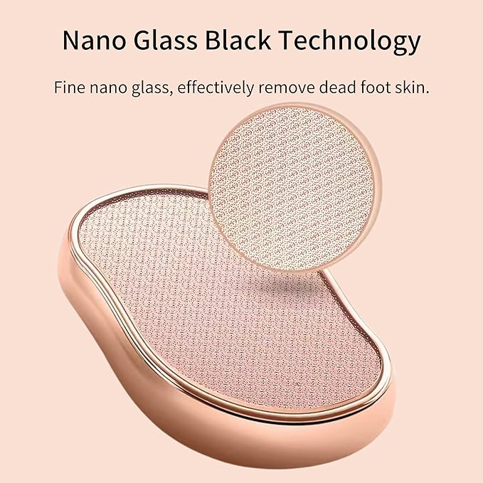 Nano Glass Foot File, Pedicure Tool and exfoliator, Glass Surface, Comfortable Hand and Foot Grinding Scraper for Wet and Dry feet, Removal Hard or Dead Skin, Suitable for Women or Men