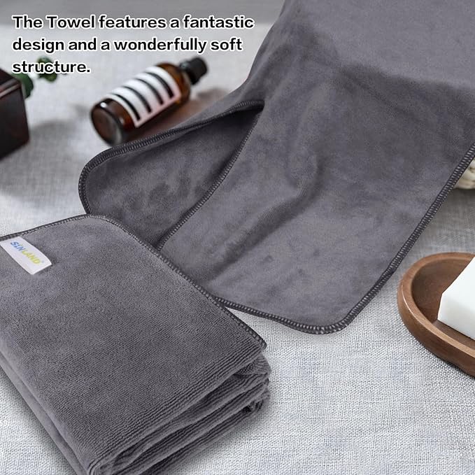 SINLAND Microfiber Esthetician Towels for Facials Mask Removing Face Wrap Soft Facial Cloth with Split Design Spa Towels for Facial Steam Massage and Cleansing 20x15.7inch