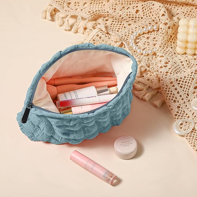 Purbert Bubble Cloud Makeup Bag - Large Capacity Travel Cosmetic Organizer