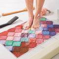 Shower Mat Non-Slip, Soft Comfort Bath Mat with Drainage Holes, PVC Loofah Massage Bathtub Mat for Shower, Tub, Bathroom, Wet Areas, Quick Drying
