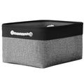 TheWarmHome Storage Basket for Organizing- 16x12x8 inch 1 Pack Fabric Storage Cubes, Bins for Organization for Shelves Organizer Gift Laundry Cloth Toy (Grey & Black)