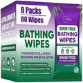 OPTEEL Super Thick Bath Shower Wipes, Softly Scented, Pre Moistened 80ct