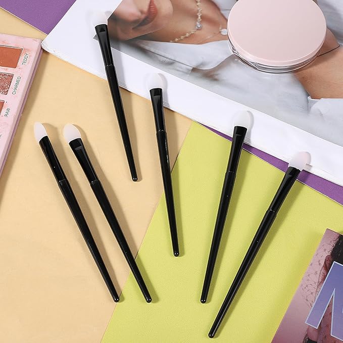 Molain 6 Pcs Silicone Eyeshadow Brush, Makeup Applicator Lip Mask Makeup Brushes Silica gel Makeup Eyebrow Lipstick Brushes Lip Mask Makeup Brushes for Liquid Eye Shadow Applying Cream