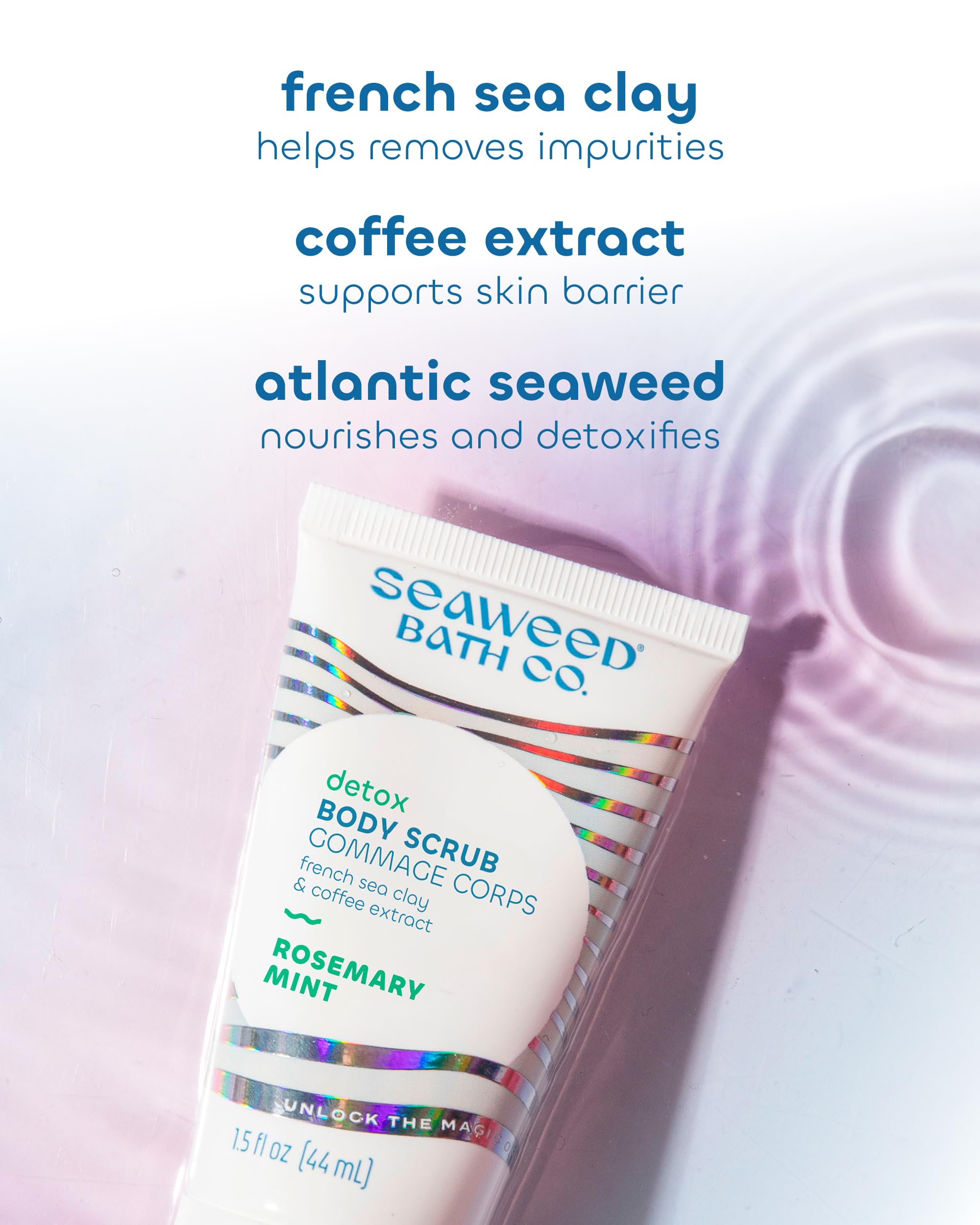 Seaweed Bath Co. Detox Body Scrub, Rosemary Mint, 6 oz