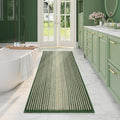BSICPRO Large Bathroom Rugs, Bath Mat Rug for Bath Non Slip 22 x 60 Inches Water Absorbent Chenille Bathroom Runner Rugs Floor Mats Machine Washable (Green)