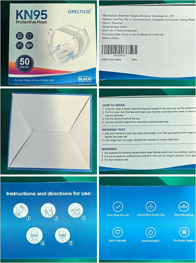 KN95 Face Mask,KN95 Mask,Cup Masks Breathable 5-Layer Filter Efficiency≥95% Disposable Certified Face Mask
