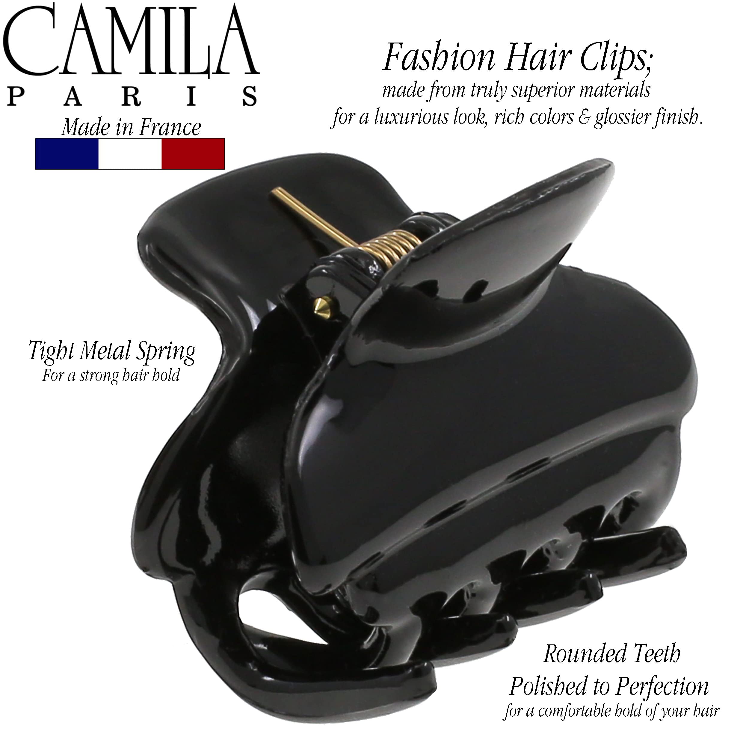 Camila Paris CP3554 French Small Hair Clips for Women, 1.5" Small Claw Clip Fashion Styling Mini Hair Clip Accessories for Women, Strong Hold No Slip Grip Cute Claw Clips, Made in France