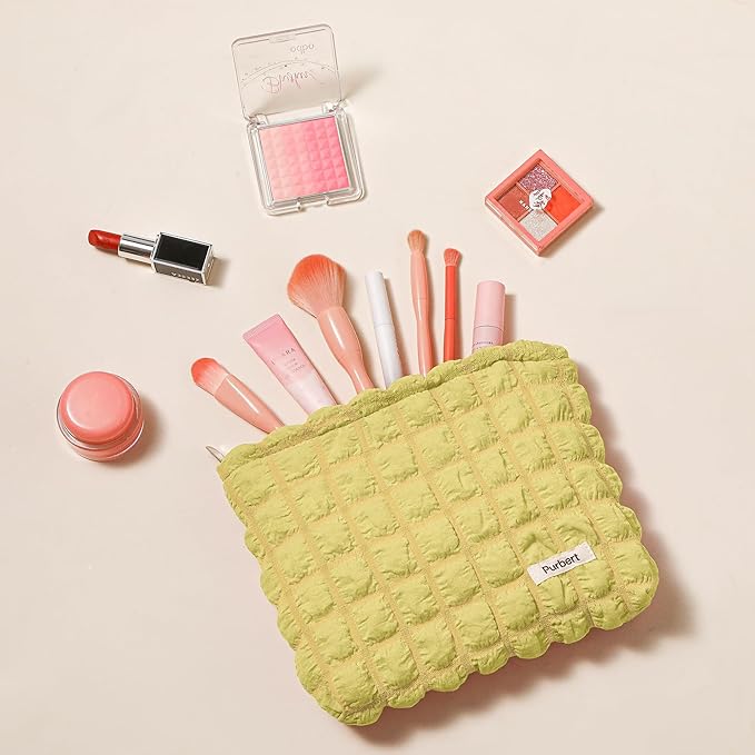 Purbert Bubble Cloud Makeup Bag - Large Capacity Travel Cosmetic Organizer