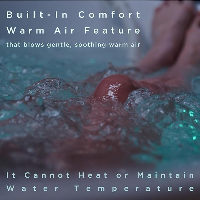 WELLCARE - Soothing Air Bubble Spa Massager with Air-Powered RGB Bathlight for Smooth Tub: Bath Pillow, IR Remote, Aromatherapy, Portable Hydrotherapy Bathmat for Muscle and Stress Relief, AC Powered