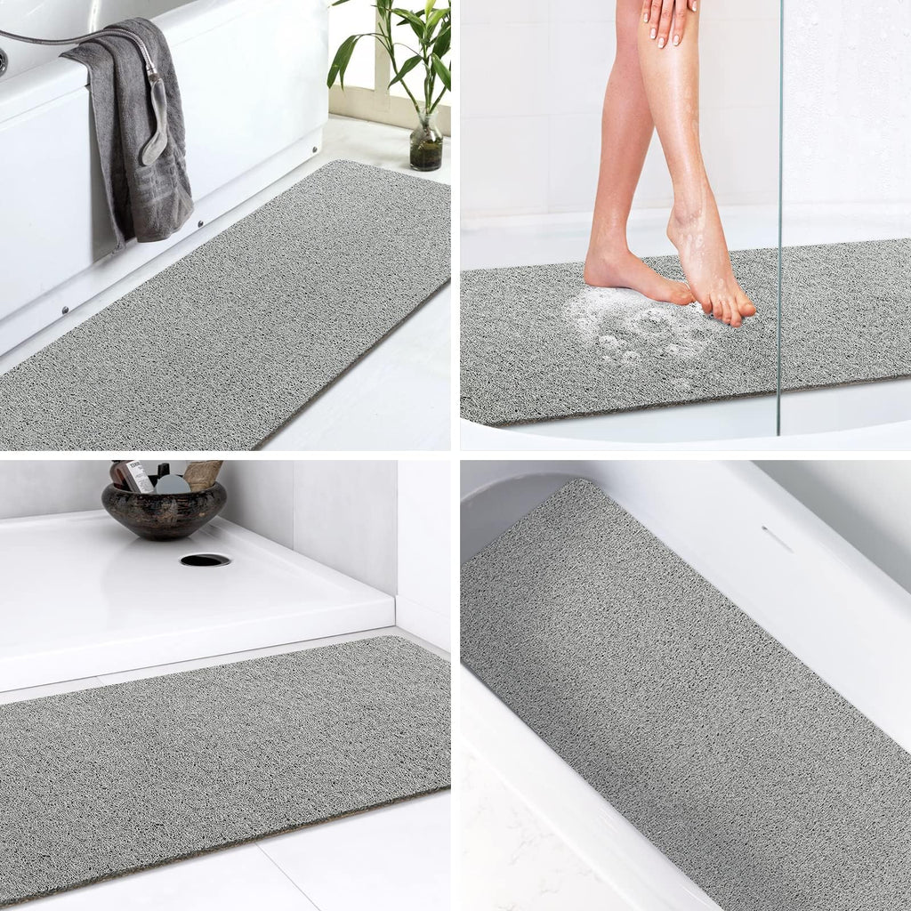 LuxStep Shower Mat Bathtub Mat Non-Slip Bath Mat with Drain, Quick Drying