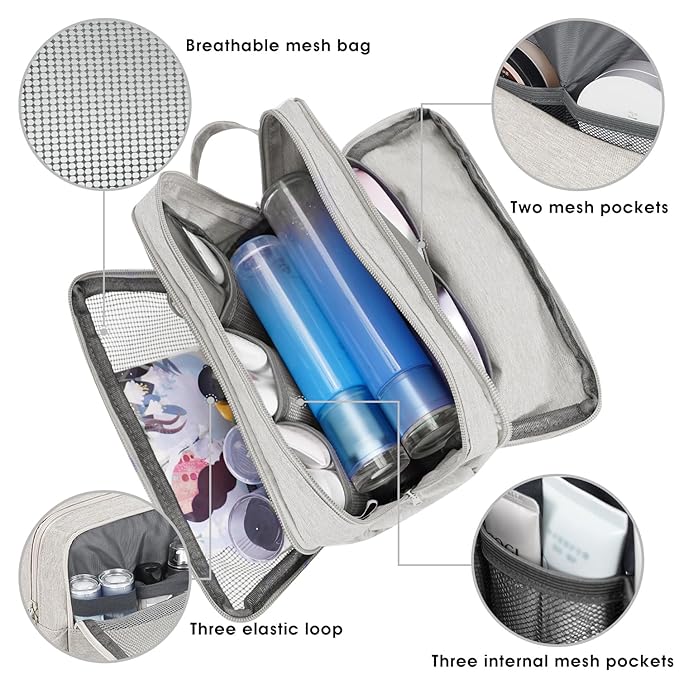 WANDF Travel Toiletry Bag for Men, Small Dopp Kit for Toiletries