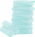 16 Pack Baby Washcloths - Luxury Coral Fleece - Extra Absorbent and Soft Wash Clothes for Newborns, Infants and Toddlers - Suitable for Sensitive Skin and New Born-Baby Shower-Frozen Blue,10x10 Inch