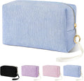 Tampon Holder for Purse, Corduroy Period Bag Sanitary Napkin Storage Bag for Girls Womens, Portable Feminine Emergency Pad Period Pouch (Blue)