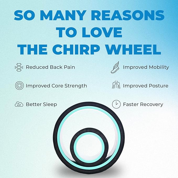 Chirp Wheel+ Foam Roller 2-Pack, Back & Neck Pain Relief, Mint