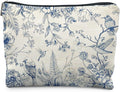 RYYCDOI Chinoiserie Floral Makeup Bag, Chinoiserie Decor Cosmetic Bag Toiletry Bag for Women, Floral Bird Makeup Bag, Chinoiserie Makeup Pouch