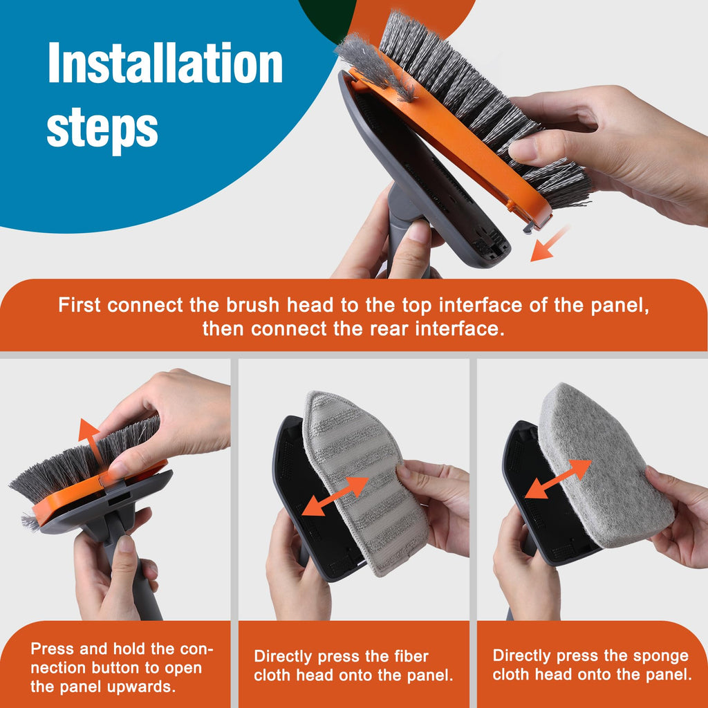 CLEANHOME Tub Tile Scrubber Brush for Cleaning Shower Tile Floor,Bathtub