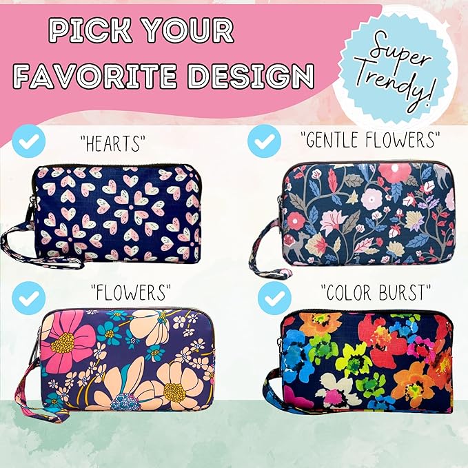 First Period Pal Pack to-Go Kit | 24 pcs | First Period Kit for Tweens | Teen Period Kit| Discrete Period Bag, Pads, Panty Liners, Period Kits for Tweens 10-12 (Flowers)