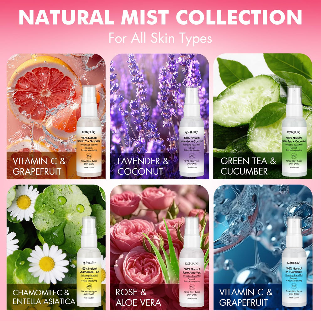 Skincare Refreshing Face Mist Kit-Long Hydration and Soothing Facial Spray