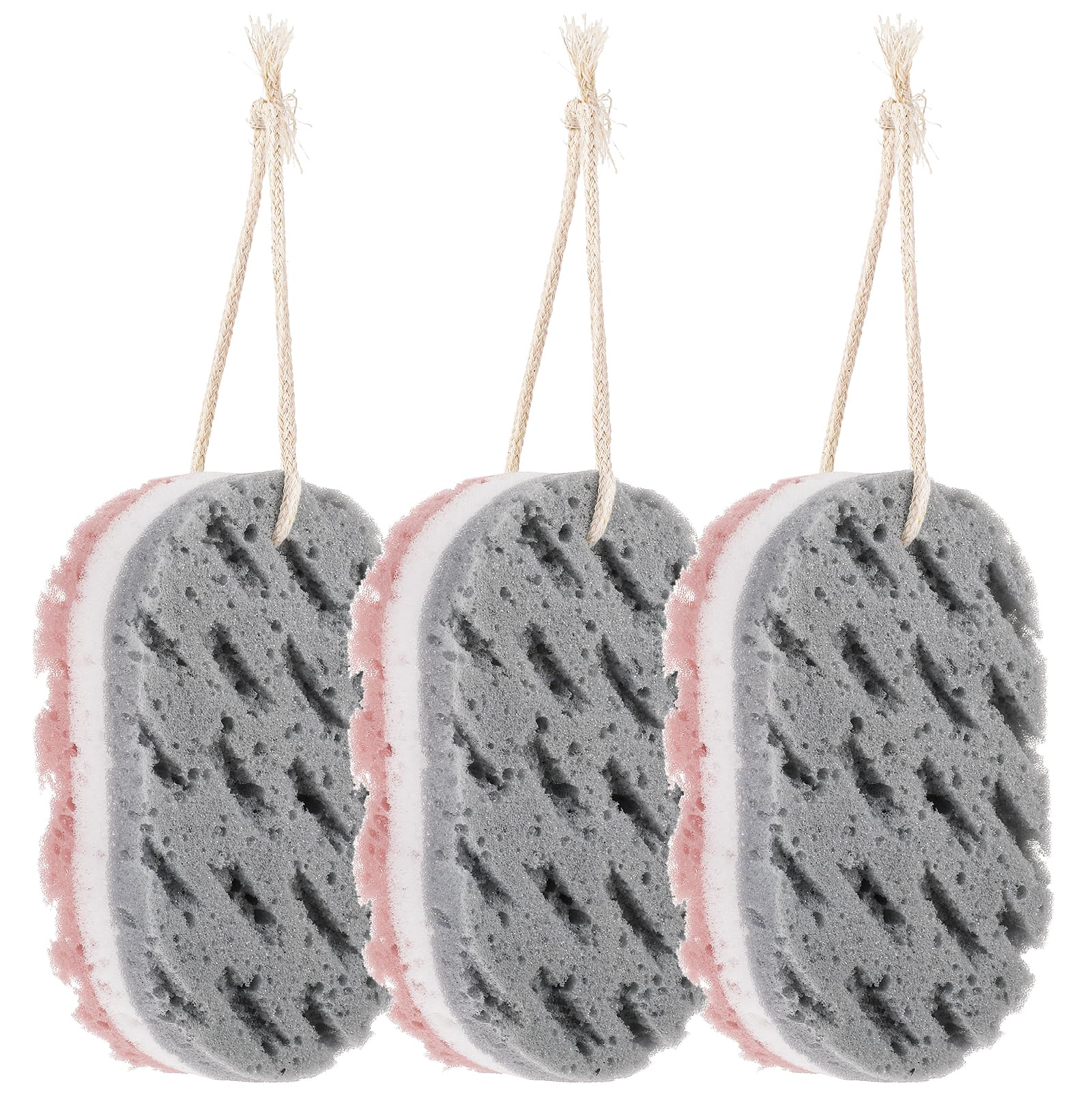 Dimeho 3PCS Bath Sponge,Soft Bath Sponge Gentle Sponge Loofah Body Scrubber
