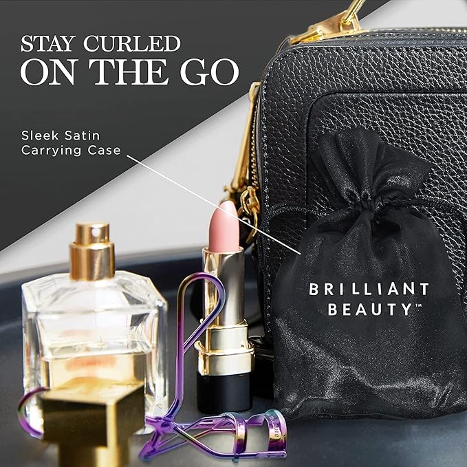 Eyelash Curler with Satin Bag & Refill Pads - Award Winning - No Pinching, Just Dramatically Curled Eyelashes for a Lash Lift in Seconds (Prism)