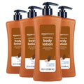Amazon Basics Moisturizing Cocoa Butter Body Lotion for Dry Skin, Non-Greasy, Paraben Free, Lightly Scented, 20.3 Fl Oz, 4-Pack