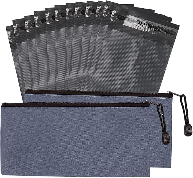 Feminine Personal Disposal Bags - 200pc Grey Opaque and 2pcs Storage Bags for Tampons, Pads, Liners