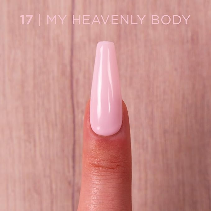 Gotti Nails Lacquer #17L My Heavenly Body, Pale Pink, Classic Nail Polish Colors | Crème, Shimmer, and Glitter Chip Resistant Nail-Polish | Fast Drying, Streak-free Formula | 0.5 Fl Oz