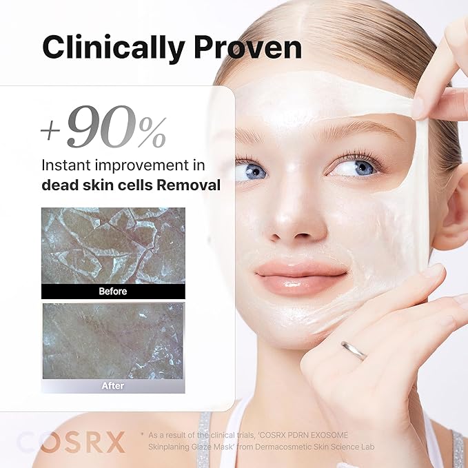 COSRX PDRN Exosome Glaze Wrapping Mask for Face with Salmon DNA PDRN, Easy Peel-Off Overnight Mask for Glass Skin, 1.69 fl. Oz, Korean Skin Care