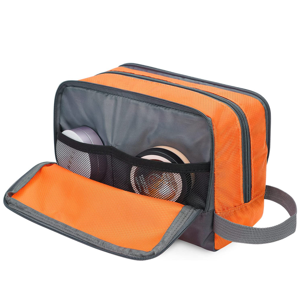 Toiletry Bag for Men/Women Hanging Dopp Kit Water Resistant Shaving Bag Small Toiletry Bag for Traveling (Orange)