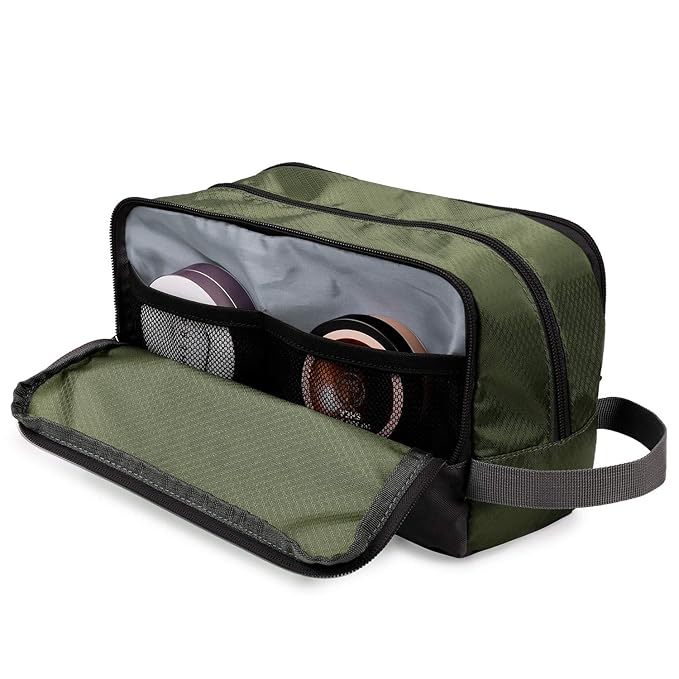 WANDF Travel Toiletry Bag for Men, Small Dopp Kit for Toiletries