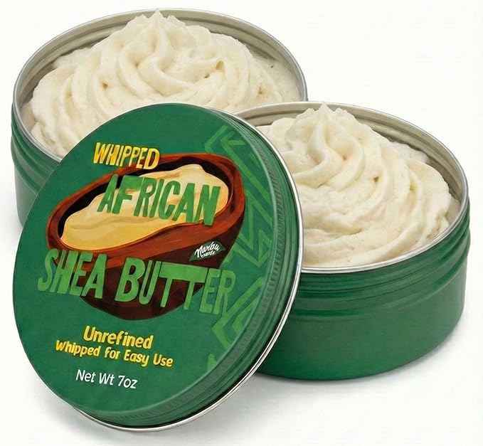 Whipped Shea Butter for Body, Skin & Hair | 2 Pack (14oz Total) | Eczema, Dry Skin, Stretch Marks | African