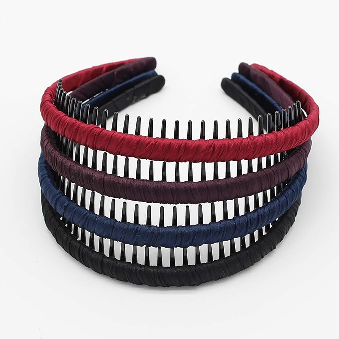 JOBAND Fashion Hair Bands for Women - Short Hair Headbands, Non-Slip, Resin Hair Accessories (4 Colors)
