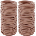 100PCS Hair Tie, 4MM Elastic Hair Ties No Damage Ponytail Holder for Women, Men and Girls (4mm Beige Blonde)