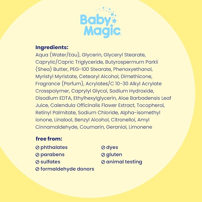 Baby Magic Creamy Whipped Butter, Soft Powder Scent, Helps Keep Skin Feeling Healthy and Baby Soft, Hypoallergenic, 8.4 fl oz.
